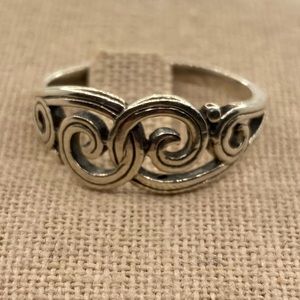 James Avery Sterling Silver Retired Gentle Wave Ring- Size 10